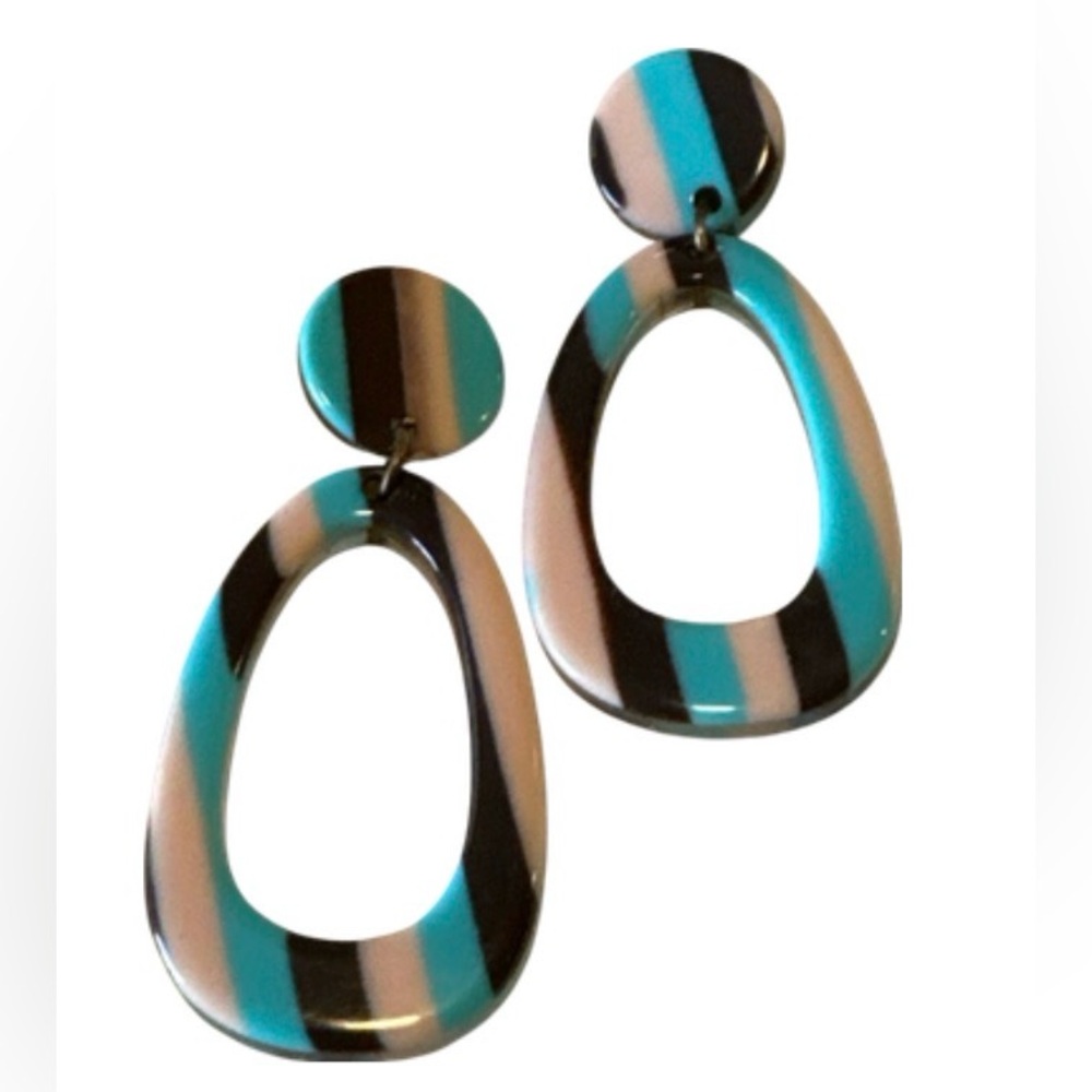 Striped Multicolor Dangle Earrings